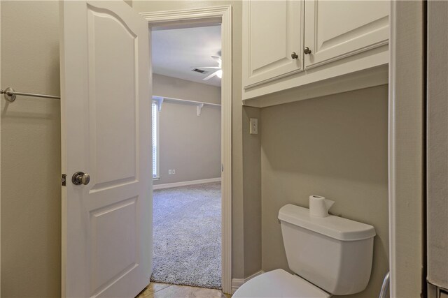 bathroom featuring toilet