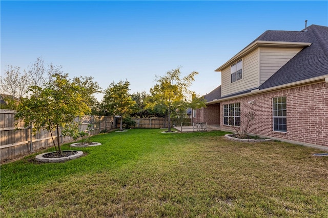 view of yard with a patio