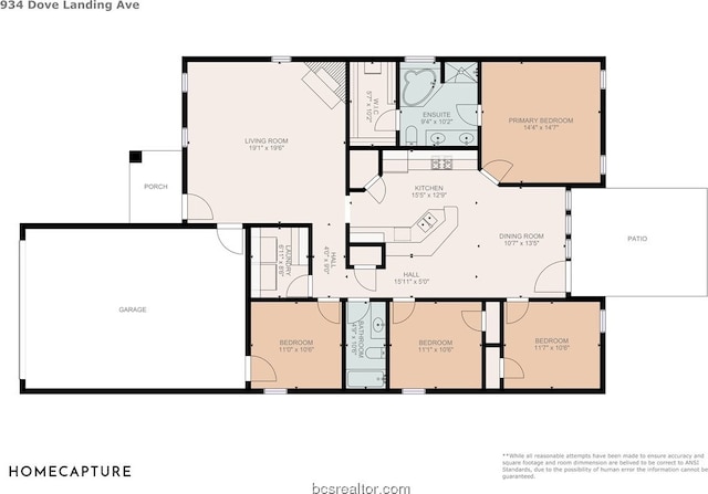 934 Dove Landing Ave, College Station, TX 77845 - plan