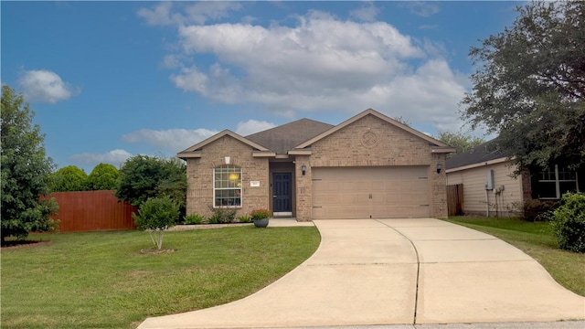 301 Pine Mist Ln, Conroe, TX 77304 - ranch-style home with an attached garage, brick siding, and driveway