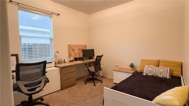 301 Pine Mist Ln, Conroe, TX 77304 - bedroom with light carpet and an office area