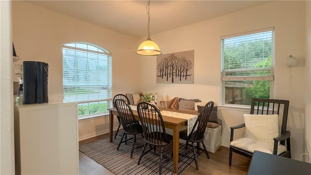 301 Pine Mist Ln, Conroe, TX 77304 - dining room featuring baseboards and wood finished floors