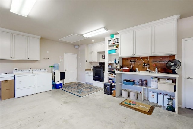 garage featuring separate washer and dryer