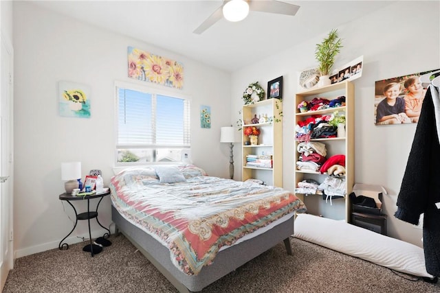 1121 Amistad Loop, College Station, TX 77845 - carpeted bedroom featuring ceiling fan and baseboards