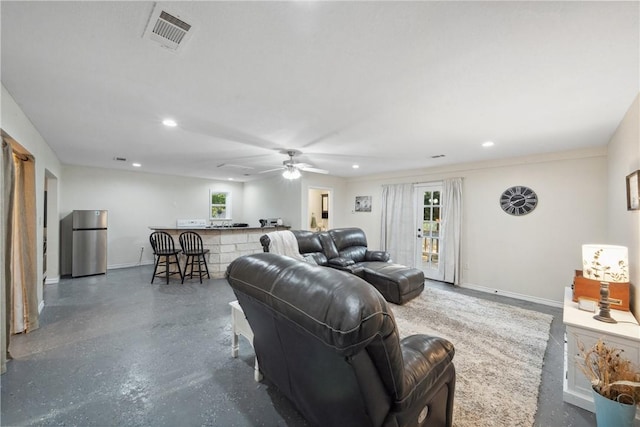 740 Bridget Ave, Buffalo, TX 75831 - living area with healthy amount of natural light, recessed lighting, and ceiling fan