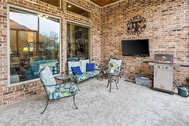 view of patio featuring outdoor lounge area