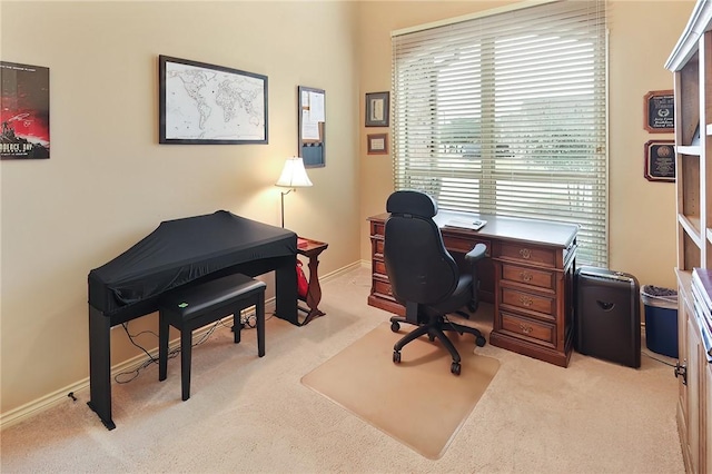 view of carpeted office