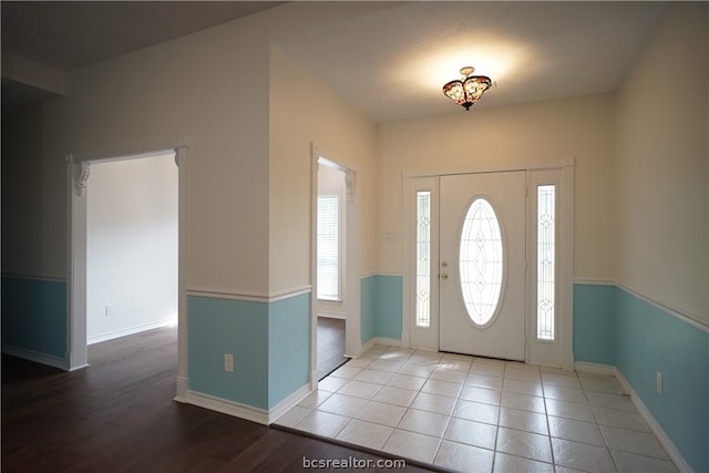 entrance foyer featuring light hardwood / wood-style flooring