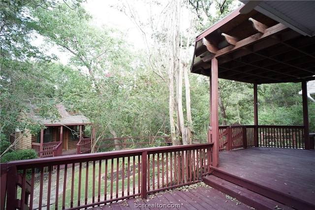 view of wooden deck