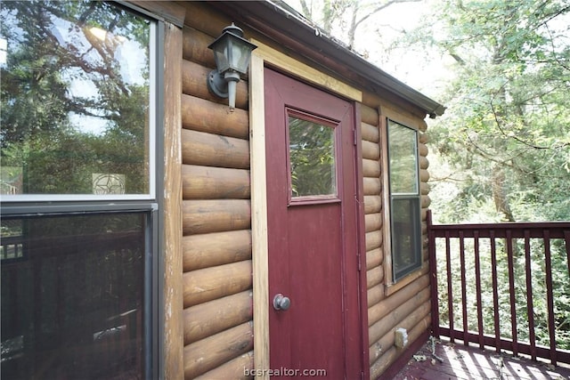 view of doorway to property