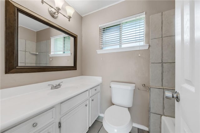 1214 Neal Pickett Dr, College Station, TX 77840 - full bath with vanity, shower / tub combination, and ornamental molding