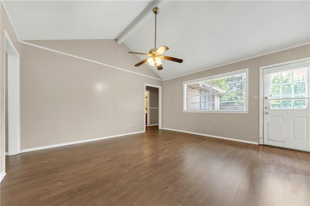 1214 Neal Pickett Dr, College Station, TX 77840 - unfurnished living room featuring dark wood-style flooring and ceiling fan