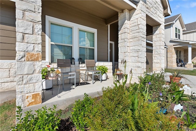 entrance to property with a porch