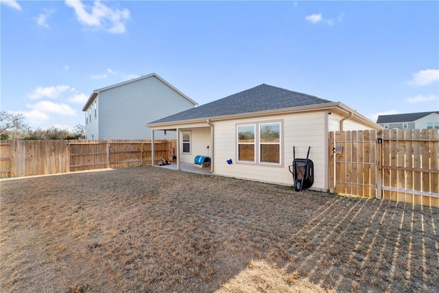 rear view of property with a patio