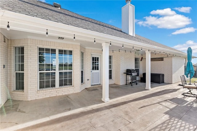 view of patio with grilling area