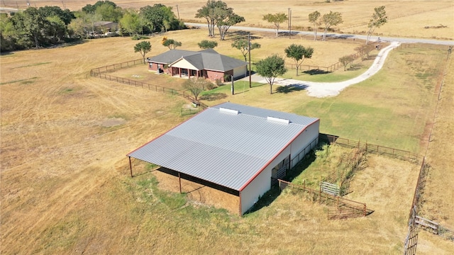 bird's eye view with a rural view