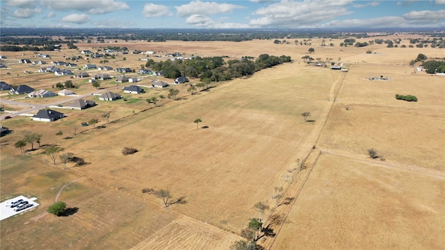 aerial view with a rural view