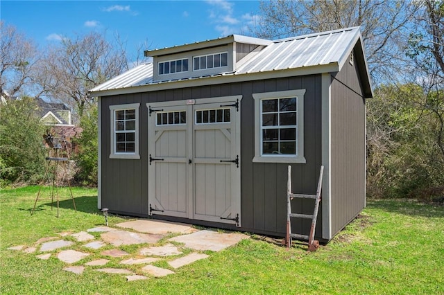 view of shed