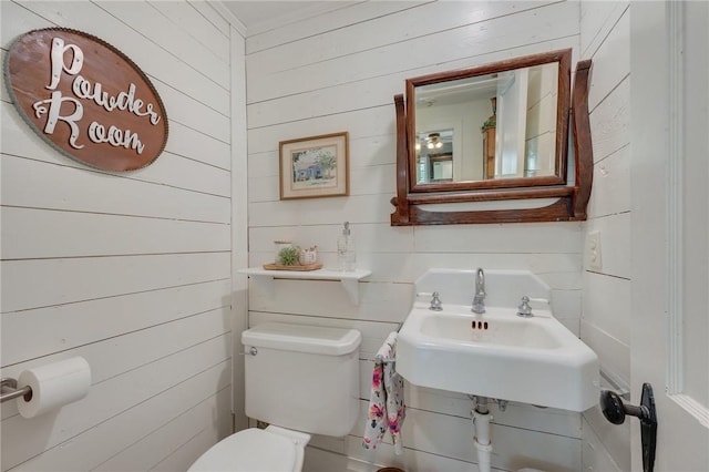 bathroom with a sink and toilet