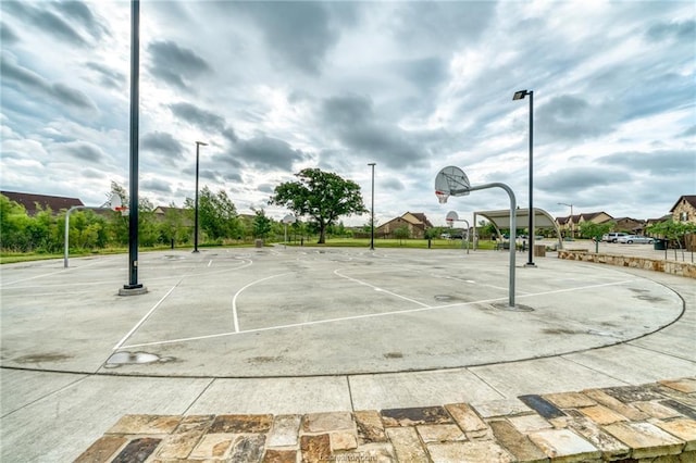 view of sport court featuring community basketball court