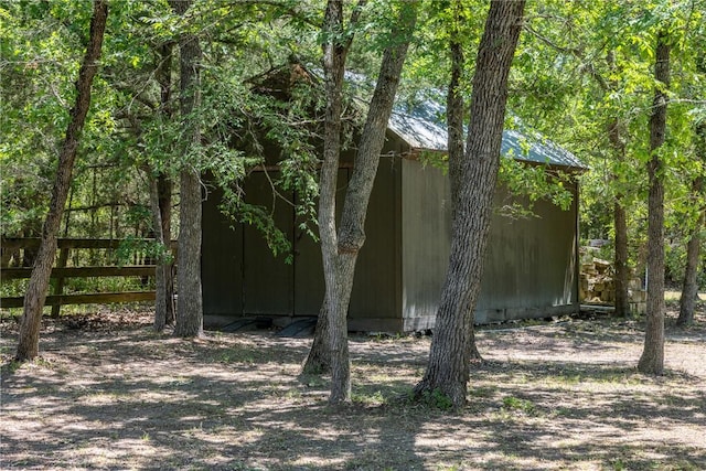 5249 Drake Dr, College Station, TX 77845 - view of yard with an outdoor structure and fence
