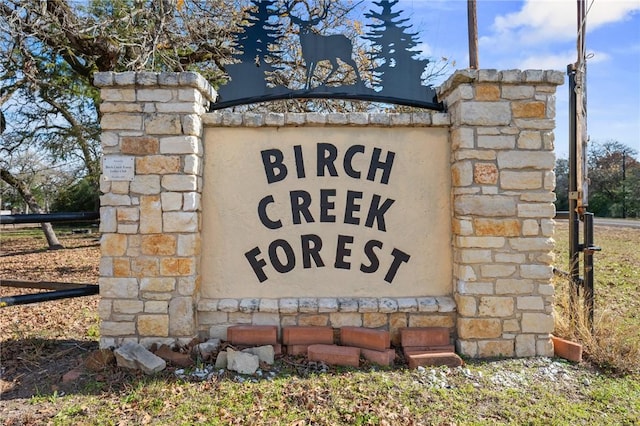 view of community sign