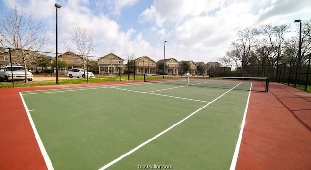 1725 Harvey Mitchell Pkwy, College Station, TX 77840 - view of tennis court featuring a residential view
