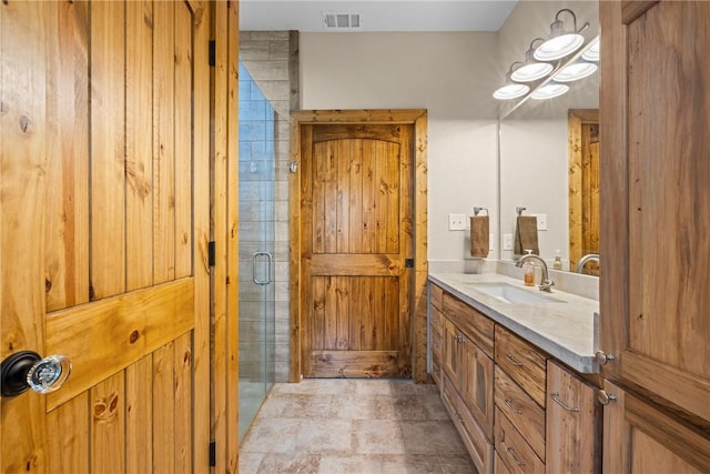 3205 County Road 308, Caldwell, TX 77836 - full bathroom featuring a stall shower and vanity