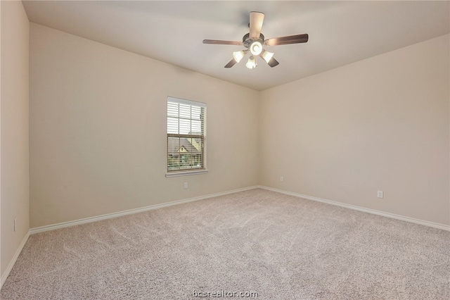 128 Kimber Ln, College Station, TX 77845 - unfurnished room with carpet floors, baseboards, and ceiling fan