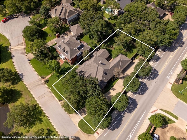 9300 Lakeside Ct, College Station, TX 77845 - aerial perspective of suburban area featuring property boundaries highlighted