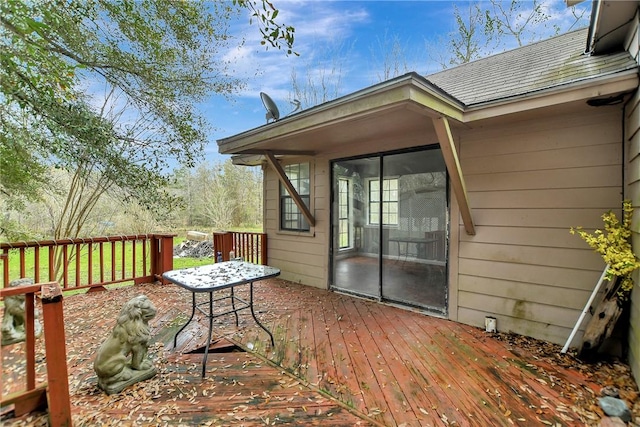 view of wooden deck