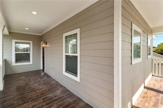 exterior space featuring covered porch