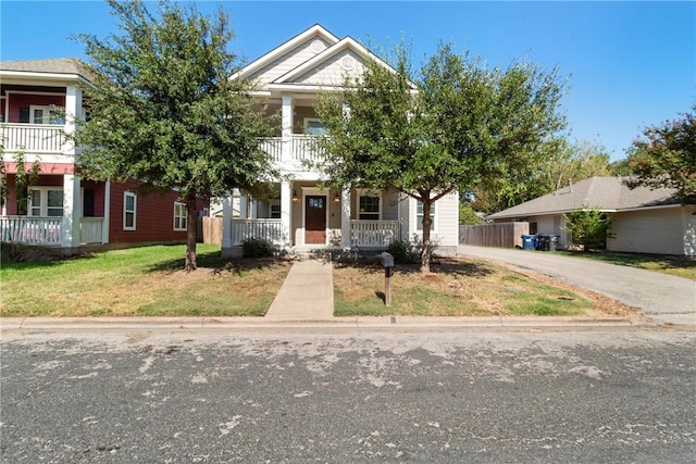 view of front of property with covered porch