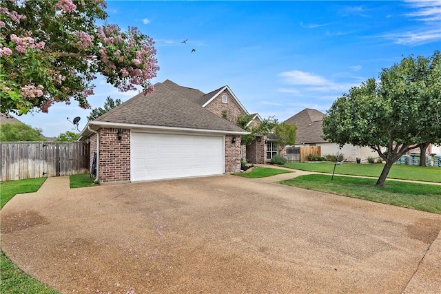4906 Park Row Pl, Bryan, TX 77802 - traditional-style house with brick siding, a shingled roof, concrete driveway, and a garage