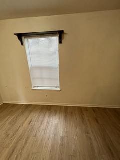 empty room with wood-type flooring