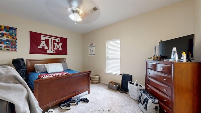 609 Townplace Dr, College Station, TX 77840 - carpeted bedroom featuring ceiling fan