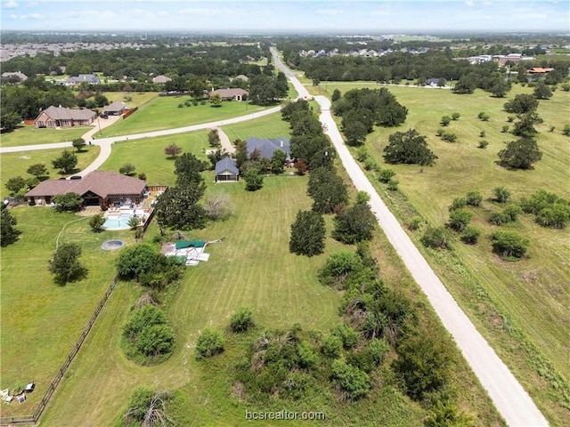 drone / aerial view featuring a rural view