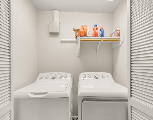 laundry room with washer and clothes dryer