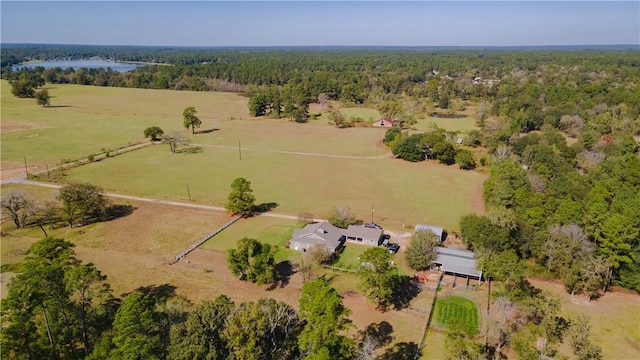 aerial view featuring a rural view