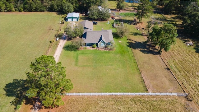 bird's eye view featuring a rural view