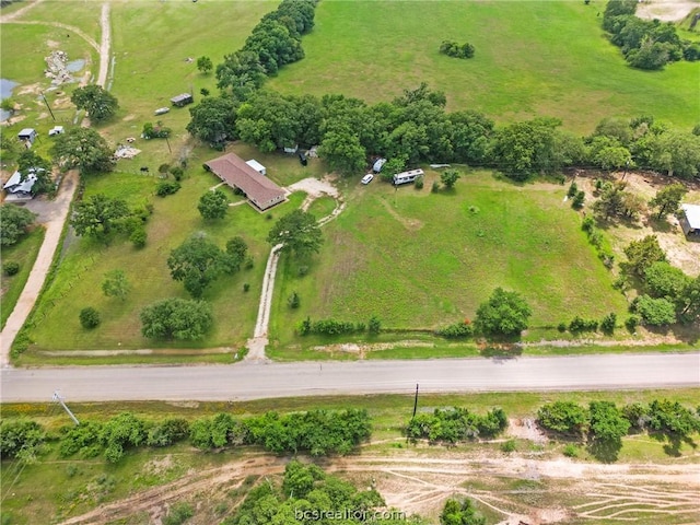 drone / aerial view with a rural view