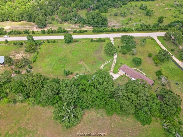 bird's eye view with a rural view