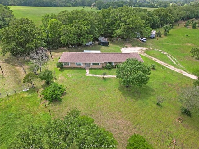 drone / aerial view featuring a rural view