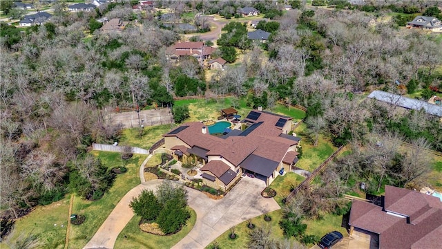 bird's eye view featuring a residential view