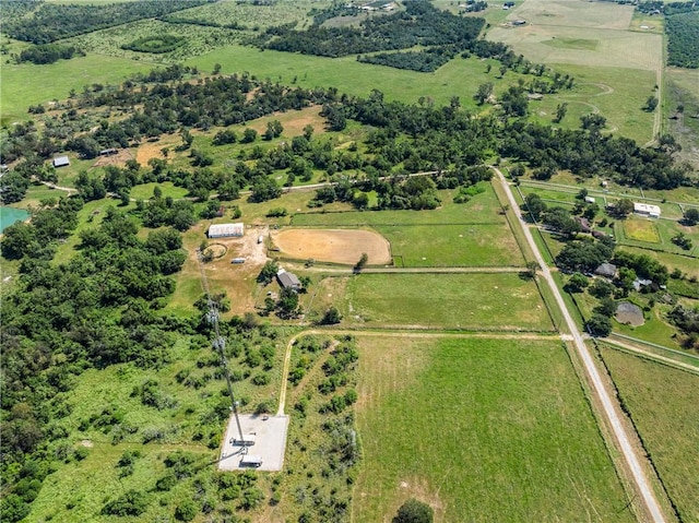 aerial view with a rural view