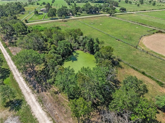 aerial view with a rural view