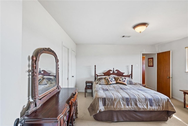 bedroom with carpet floors