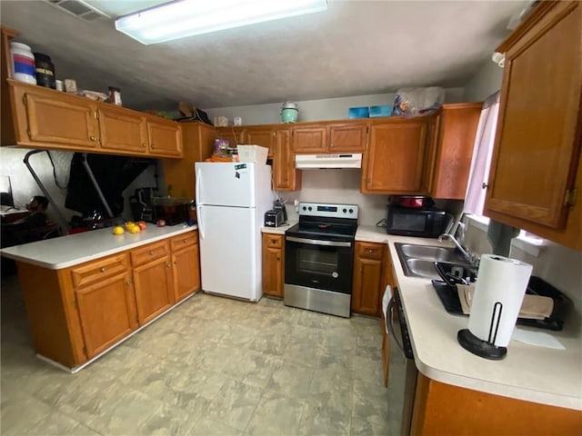 kitchen with sink and stainless steel appliances