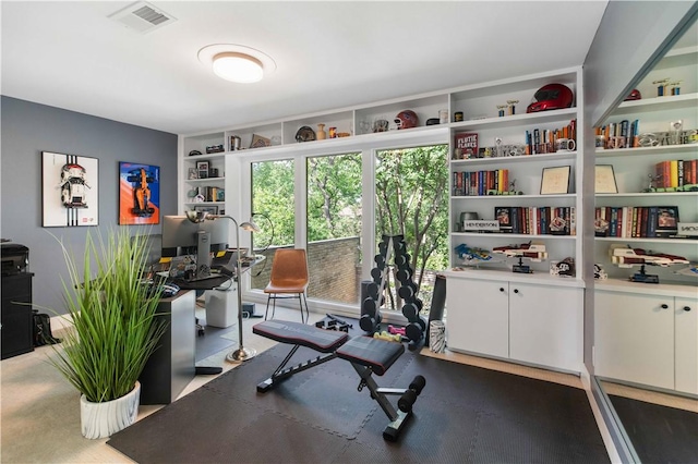 23 Forest Dr, College Station, TX 77840 - exercise room featuring built in shelves