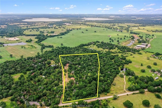 drone / aerial view featuring a rural view